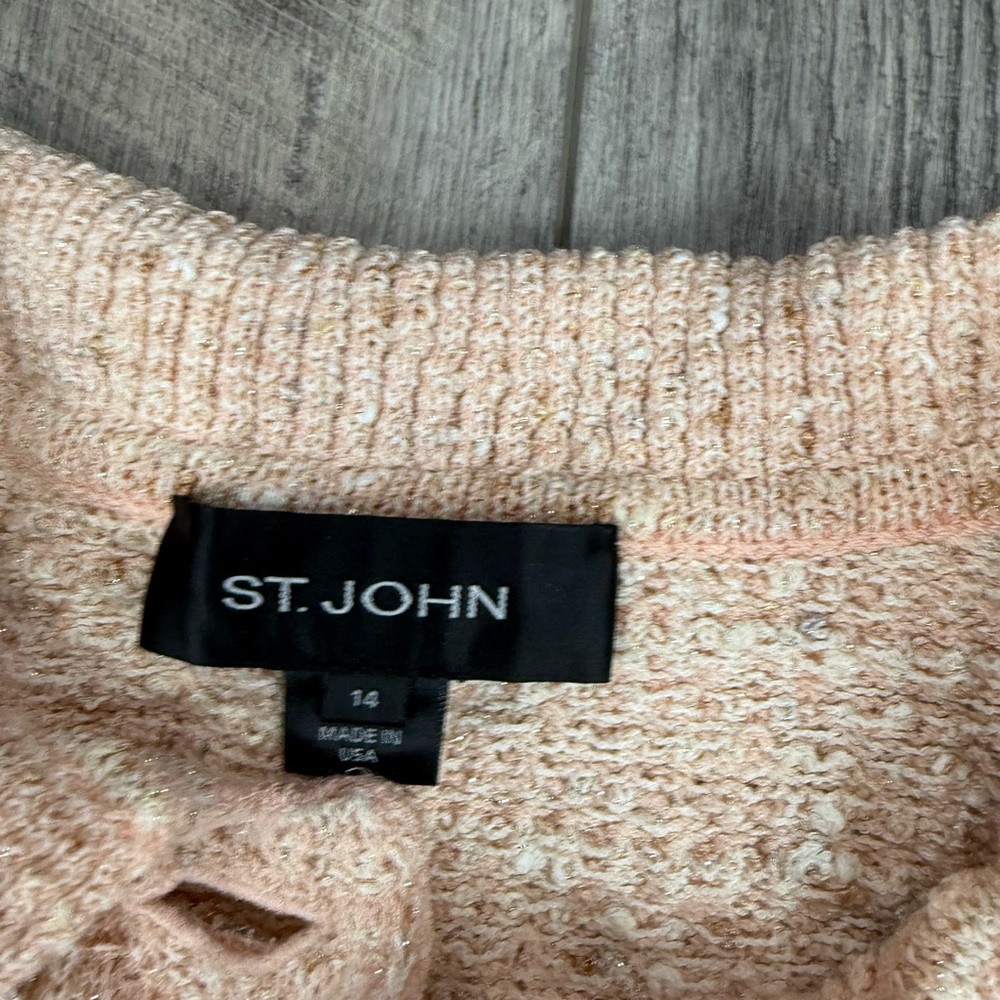 St. John Peach Knit Jacket - Picture 11 of 16